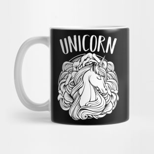 Unicorn - Trendy Line-Art Horse Magical Mug